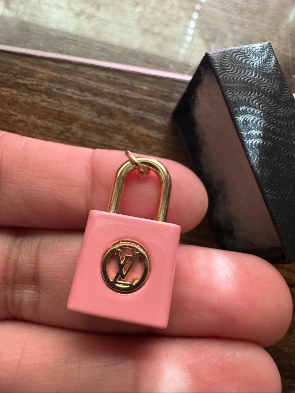 Louise Vuitton pink locket